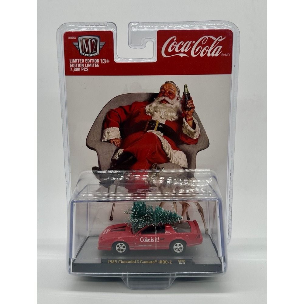 M2 Machines Coca-Cola 1985 Chevrolet Camaro IROC-Z Santa Christmas Tree 1:64 NEW